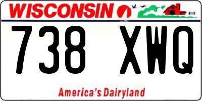 WI license plate 738XWQ