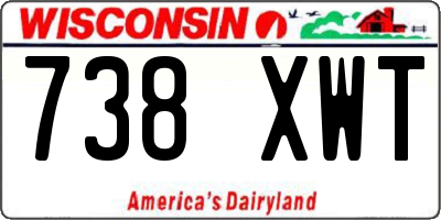 WI license plate 738XWT