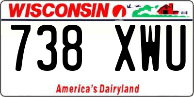 WI license plate 738XWU