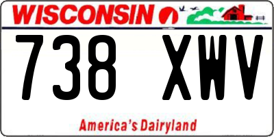 WI license plate 738XWV