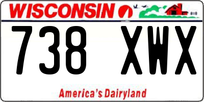 WI license plate 738XWX