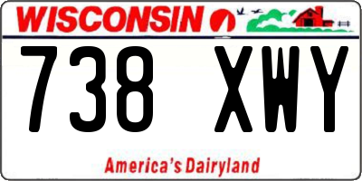 WI license plate 738XWY