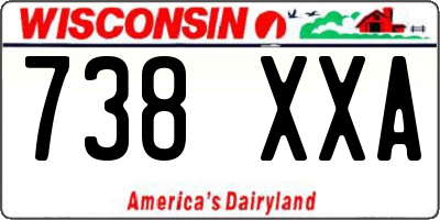 WI license plate 738XXA