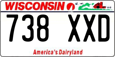 WI license plate 738XXD