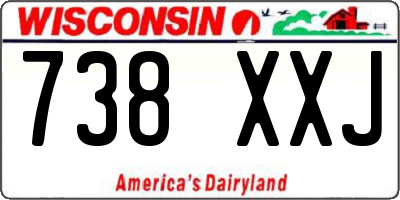 WI license plate 738XXJ