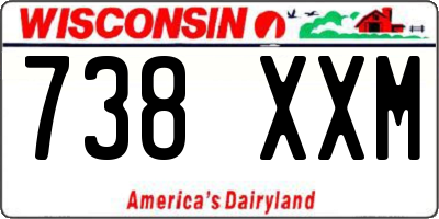 WI license plate 738XXM