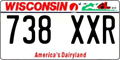 WI license plate 738XXR