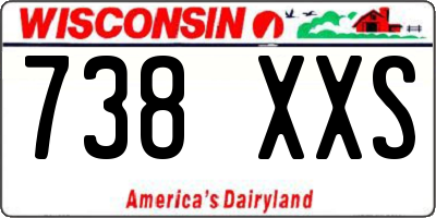 WI license plate 738XXS