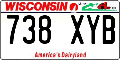 WI license plate 738XYB