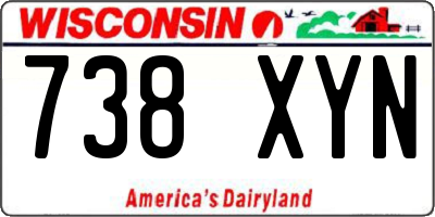 WI license plate 738XYN