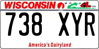 WI license plate 738XYR