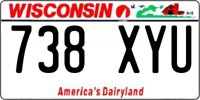 WI license plate 738XYU