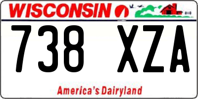 WI license plate 738XZA