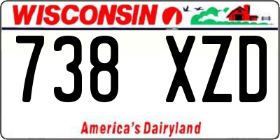 WI license plate 738XZD