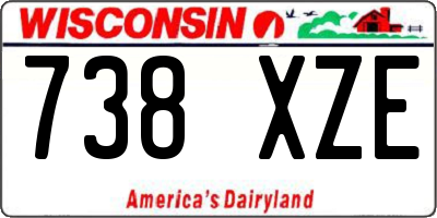 WI license plate 738XZE