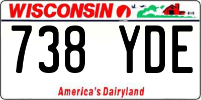 WI license plate 738YDE