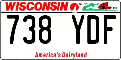 WI license plate 738YDF