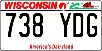 WI license plate 738YDG