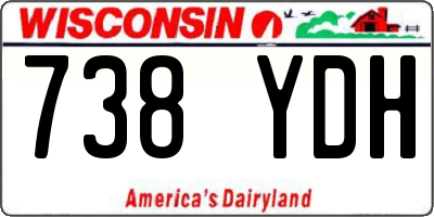 WI license plate 738YDH