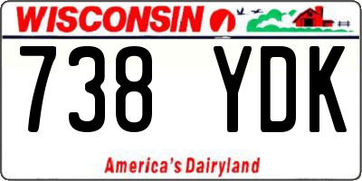 WI license plate 738YDK