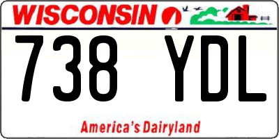 WI license plate 738YDL