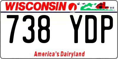 WI license plate 738YDP