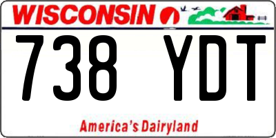 WI license plate 738YDT