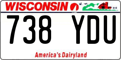 WI license plate 738YDU