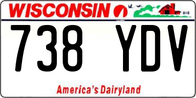 WI license plate 738YDV