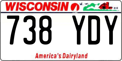WI license plate 738YDY
