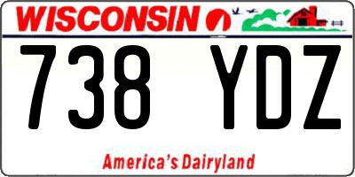 WI license plate 738YDZ