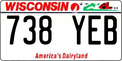 WI license plate 738YEB