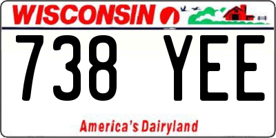 WI license plate 738YEE