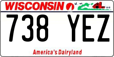 WI license plate 738YEZ