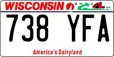 WI license plate 738YFA