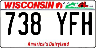 WI license plate 738YFH