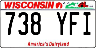 WI license plate 738YFI