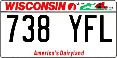 WI license plate 738YFL