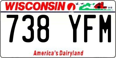 WI license plate 738YFM