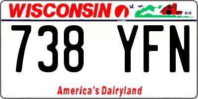 WI license plate 738YFN