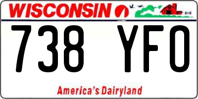 WI license plate 738YFO