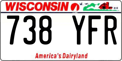 WI license plate 738YFR