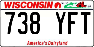 WI license plate 738YFT