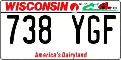 WI license plate 738YGF