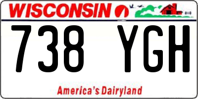 WI license plate 738YGH