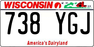 WI license plate 738YGJ