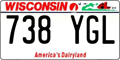 WI license plate 738YGL
