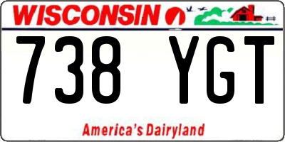 WI license plate 738YGT