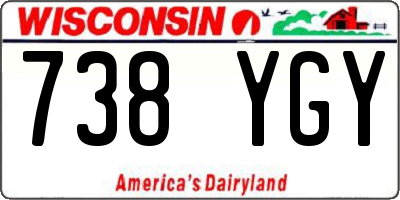 WI license plate 738YGY