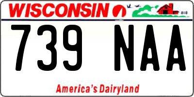 WI license plate 739NAA